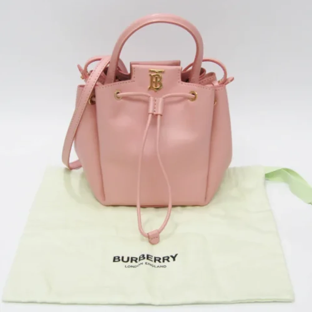 Burberry Vintage Pre-owned Leather handbags Pink Dames