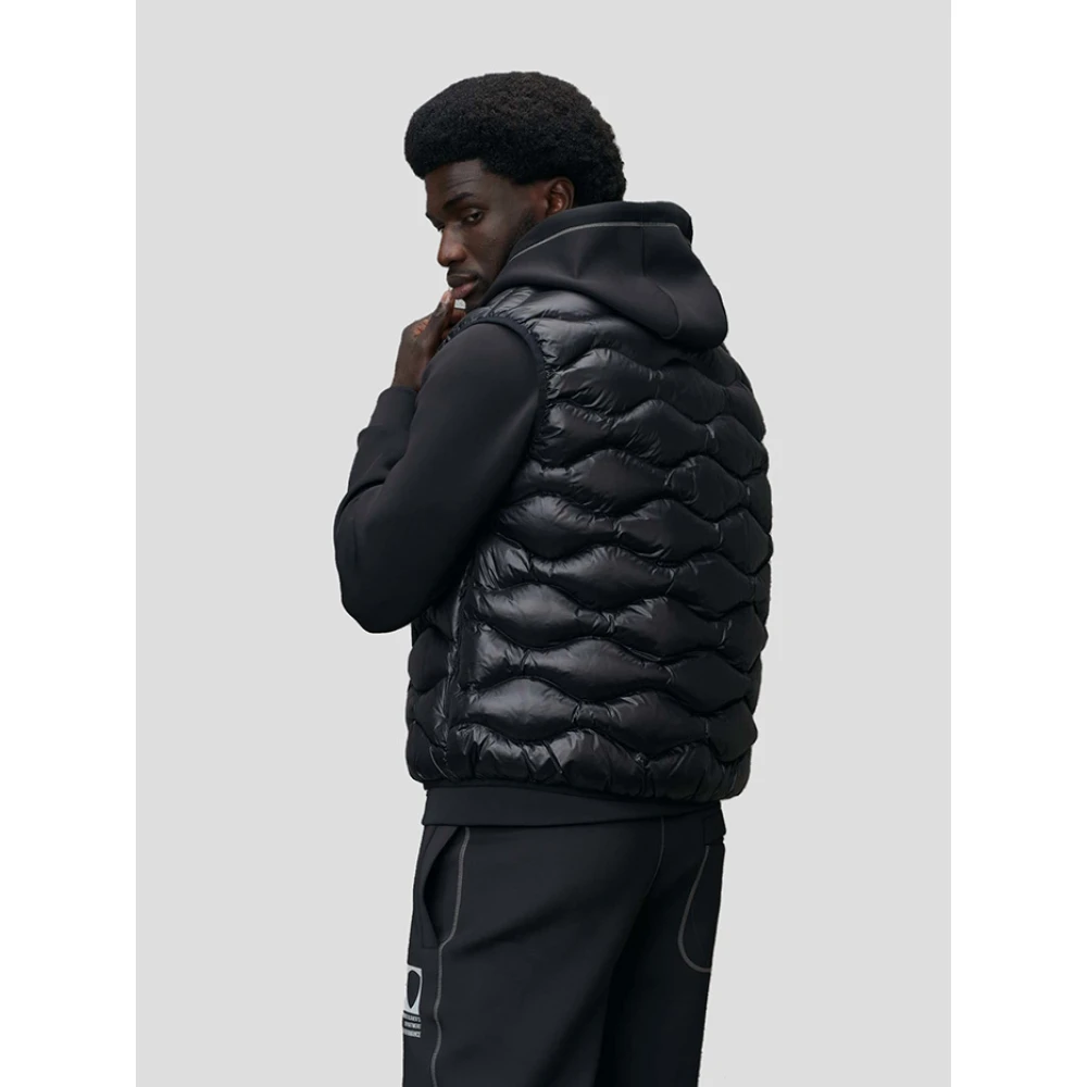 Blauer Zwart Golf Gestikte Vest Black Heren