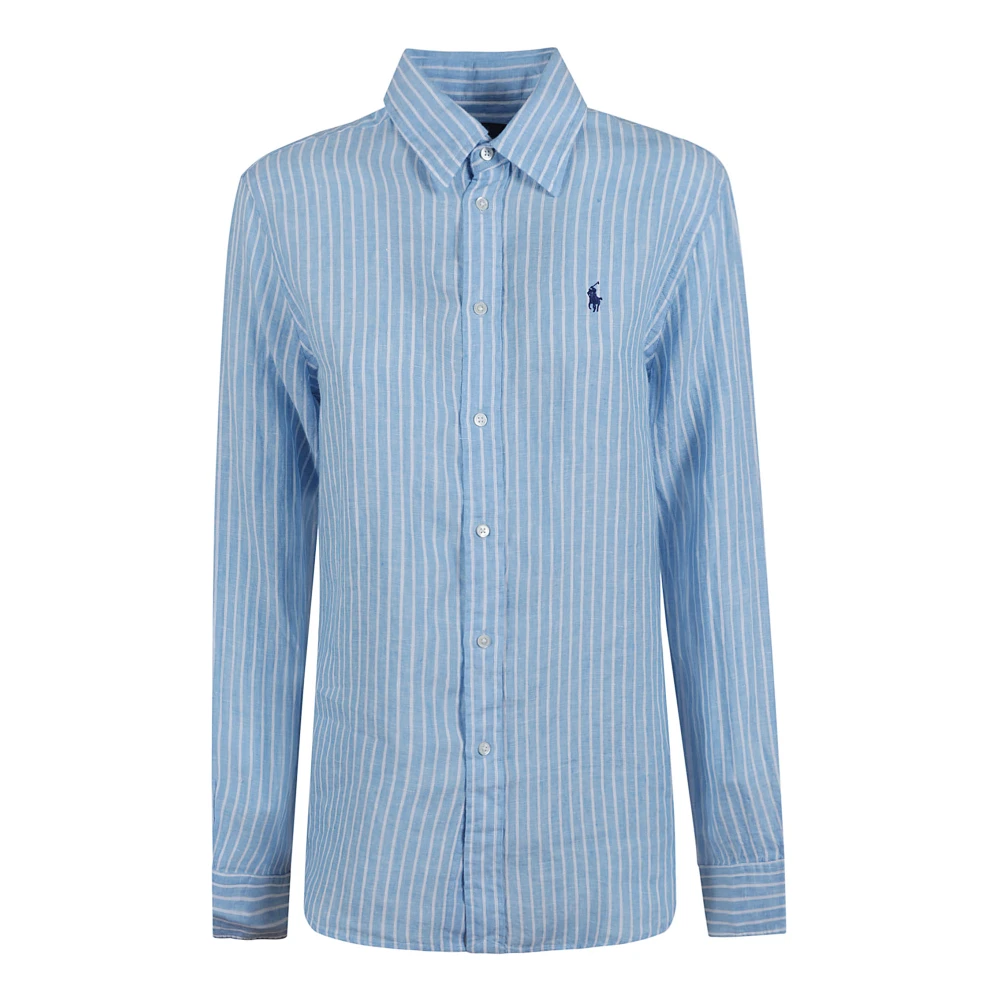 Ralph Lauren Knopen Voor Shirt Blue Dames