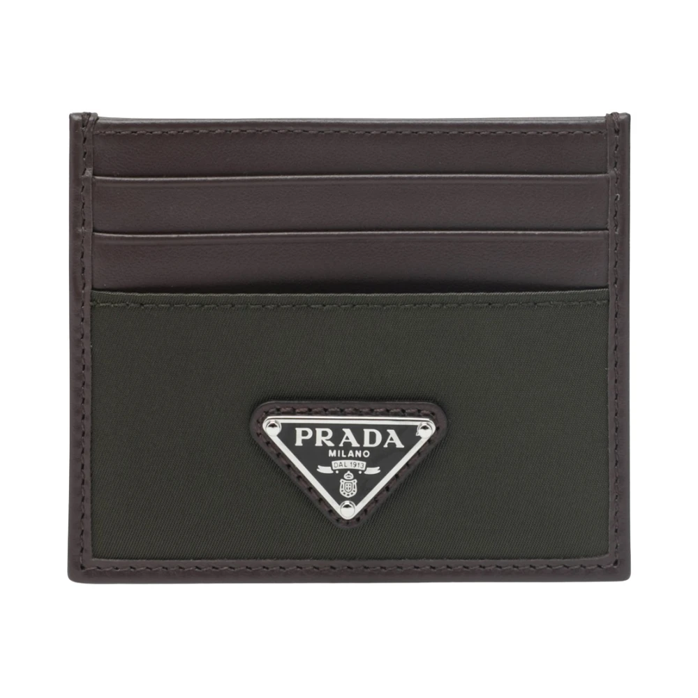 Prada, Wallets & Cardholders, male, Green, Size: ONE SIZE Prada Wallets