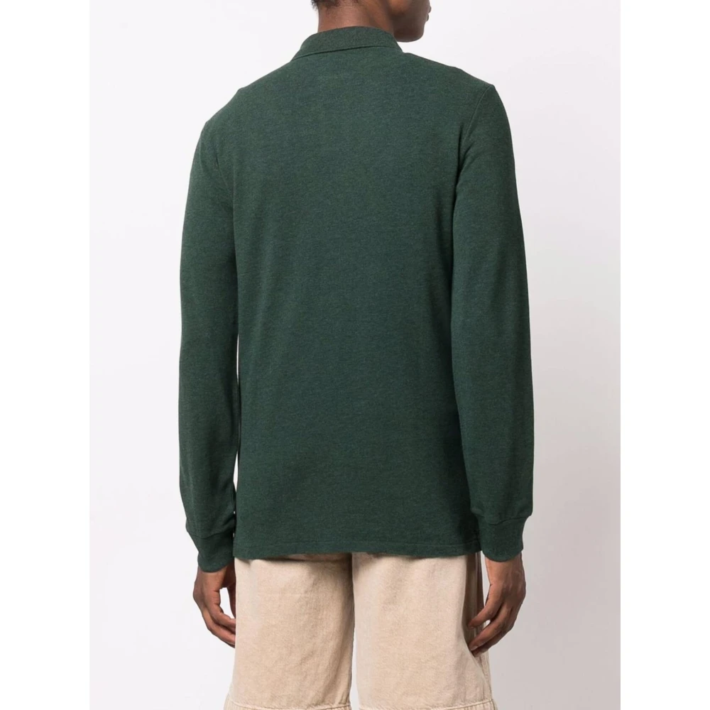 Polo Ralph Lauren Aangepaste Slim Fit Katoenen Polo Shirt Green Heren