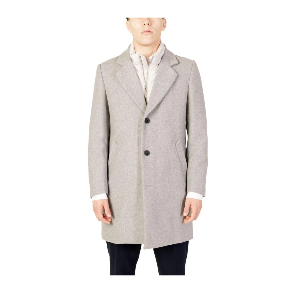 Antony Morato Grijze Wollen Blend Jas Mannen Gray Heren