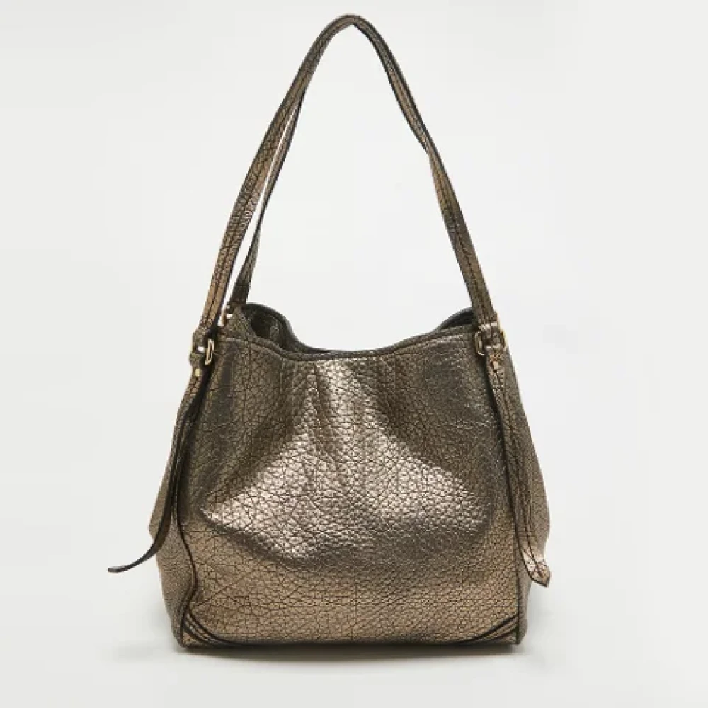 Burberry Vintage Pre-owned Leather totes Gray Dames