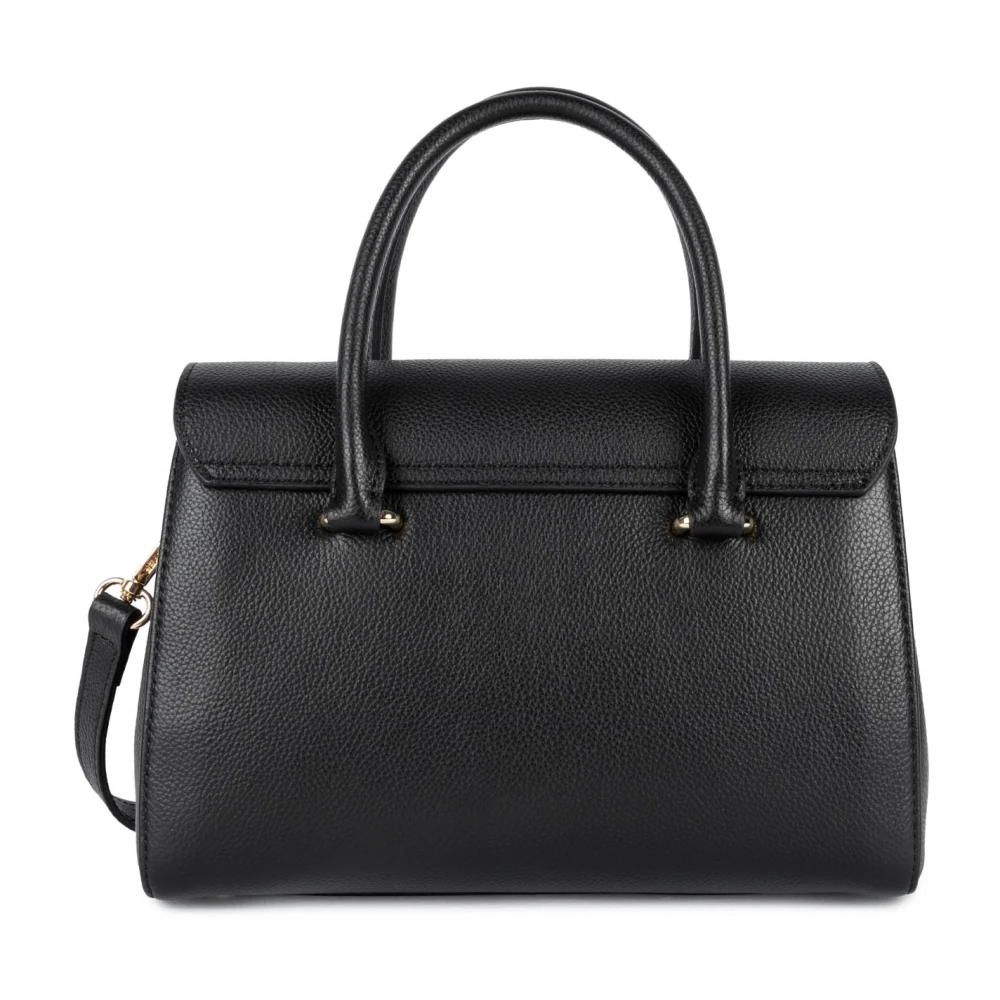 Lancaster Flap Handtas met Metalen Sluiting Black Dames