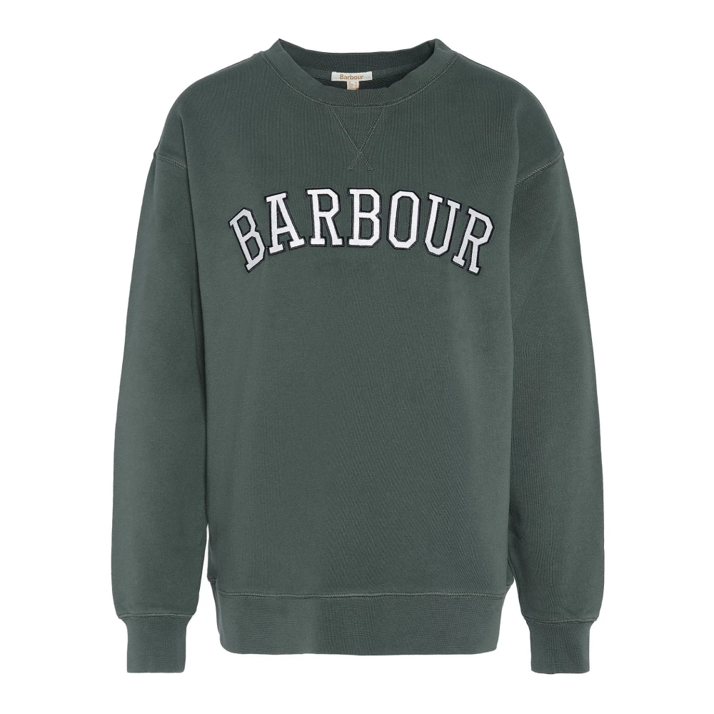 Barbour Northumberland Sweatshirt Green Dames