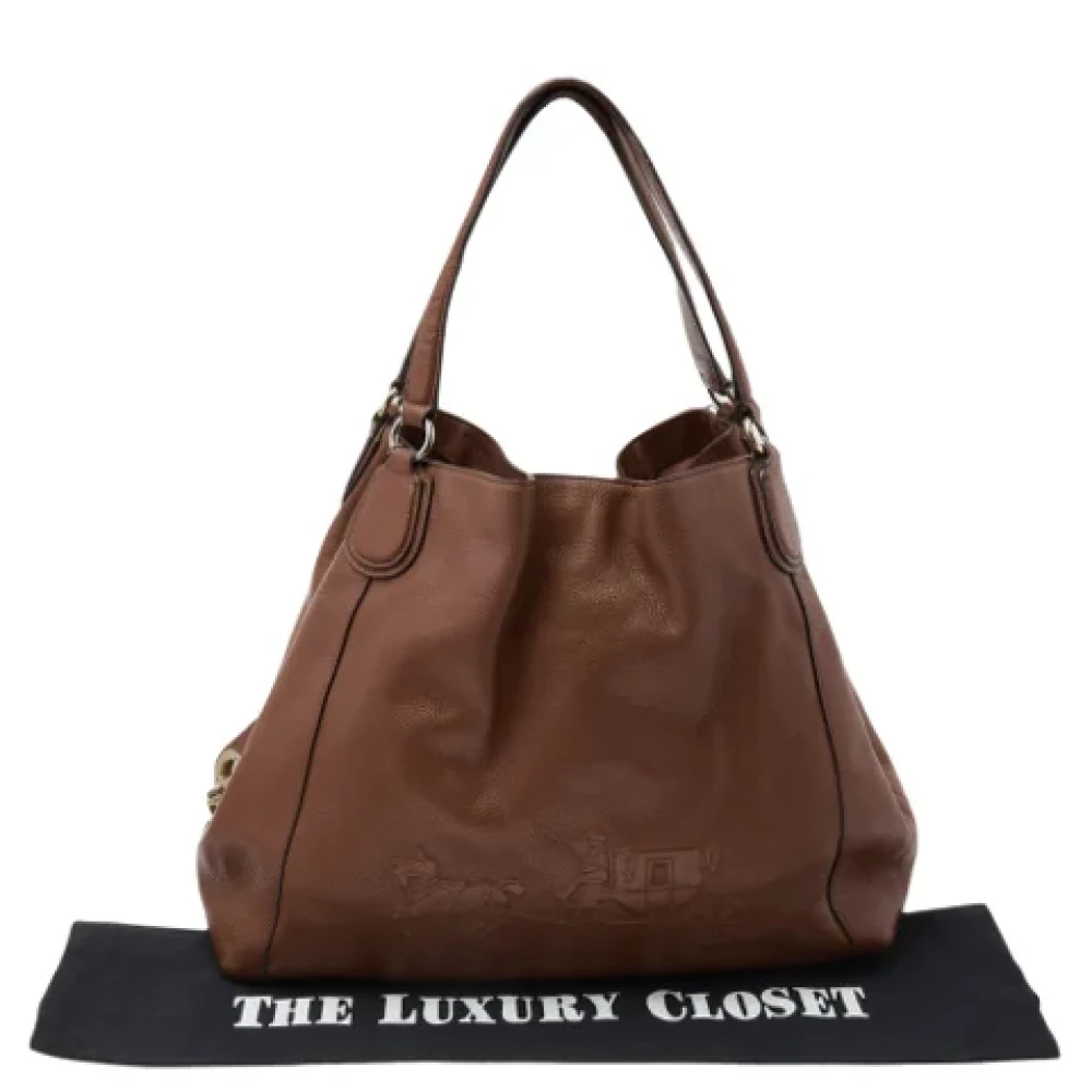 Coach Pre-owned Leather handbags Brown Dames