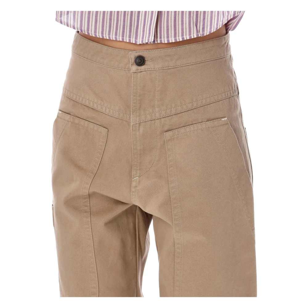 Isabel Marant Étoile Hoge taille beige cargobroek Beige Dames