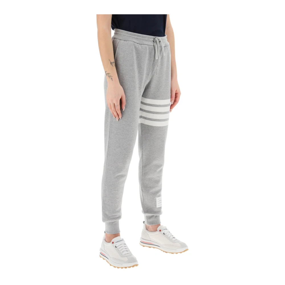 Thom Browne 4-Bar Loopback Katoenen Sweatpants Gray Dames