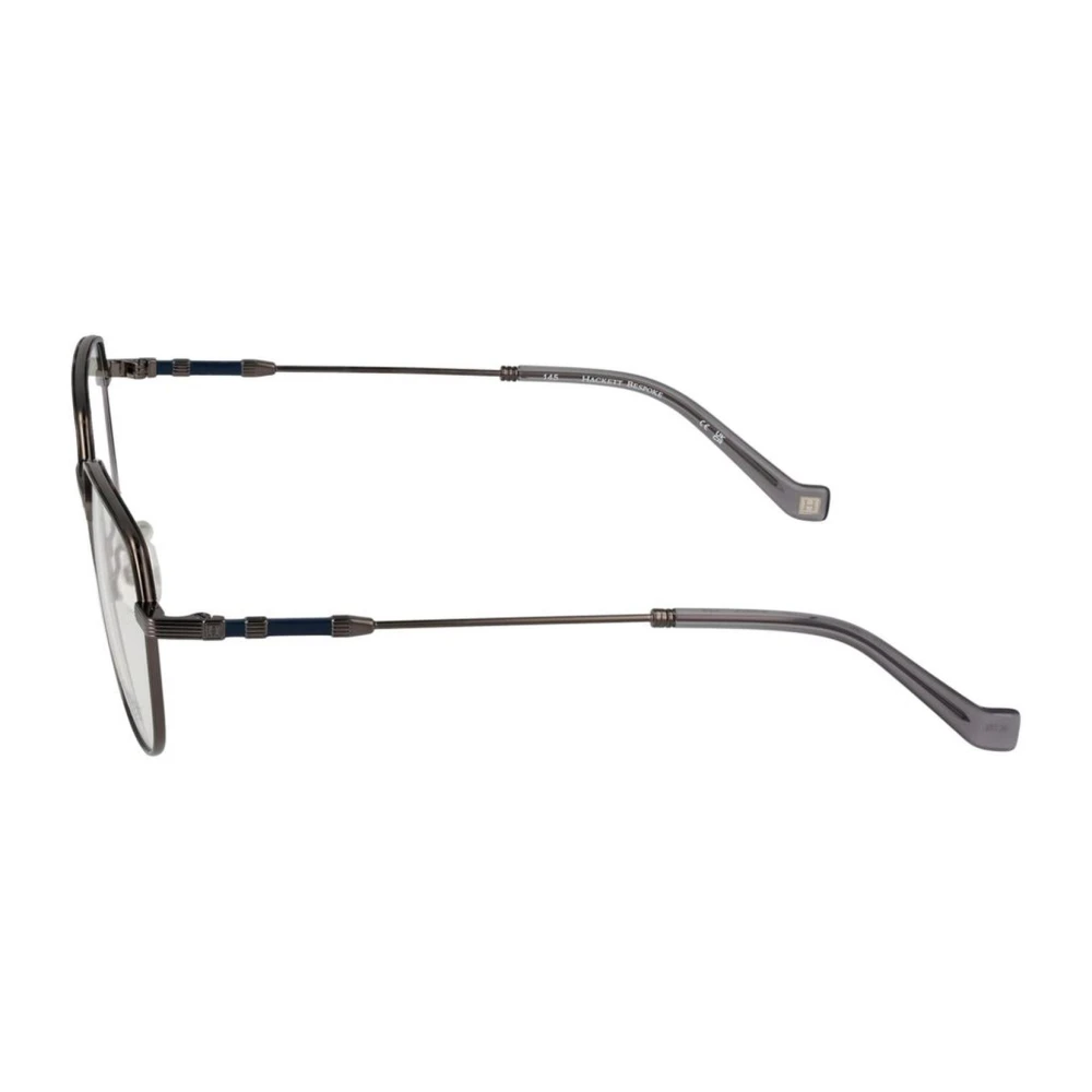 Hackett Heren Ronde Metalen Optische Monturen met Blauw Filter Gray Heren