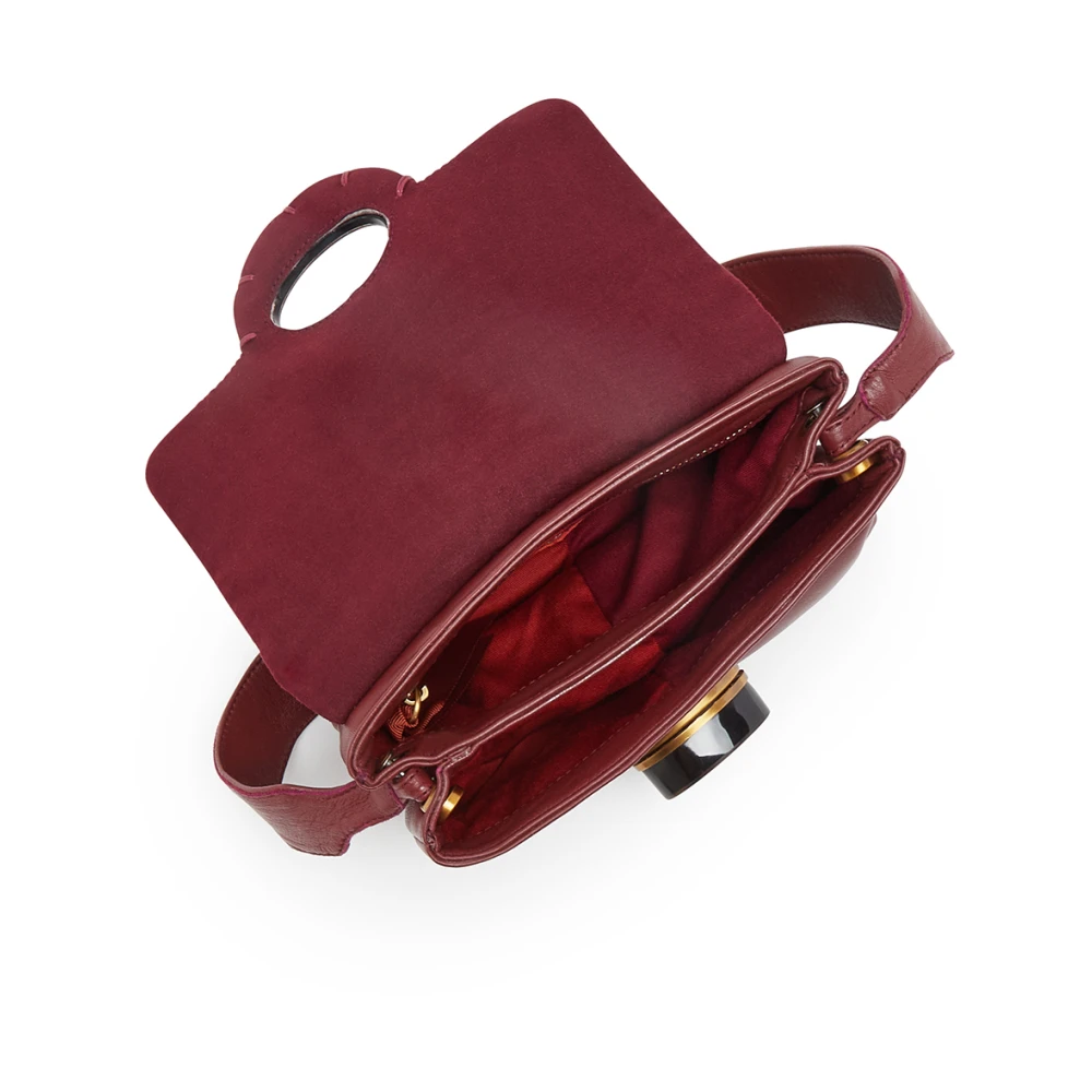 Maliparmi Kleine Puffy Crossbody TAS Red Dames
