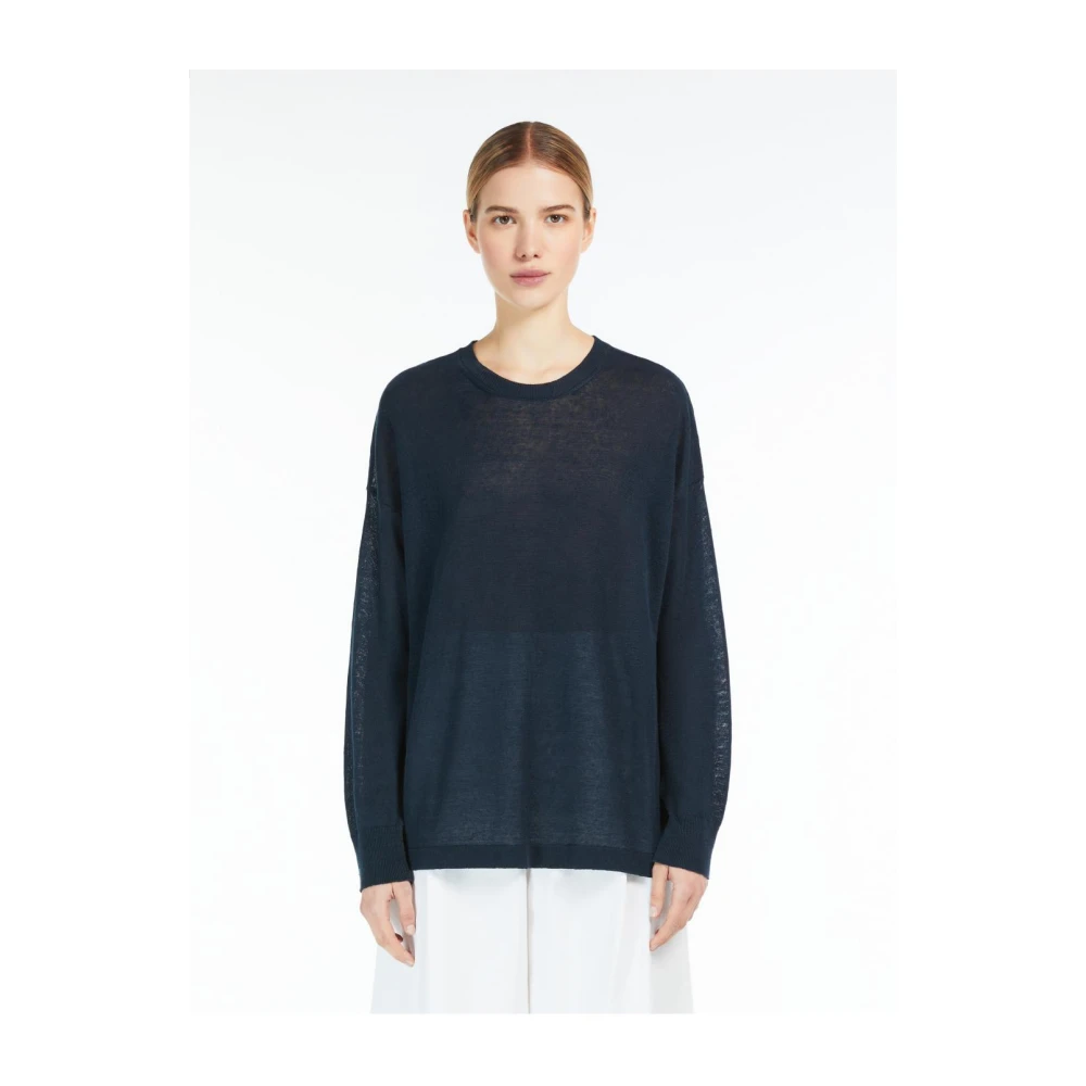 Max Mara Linnen tops en hemdjes Blue Dames