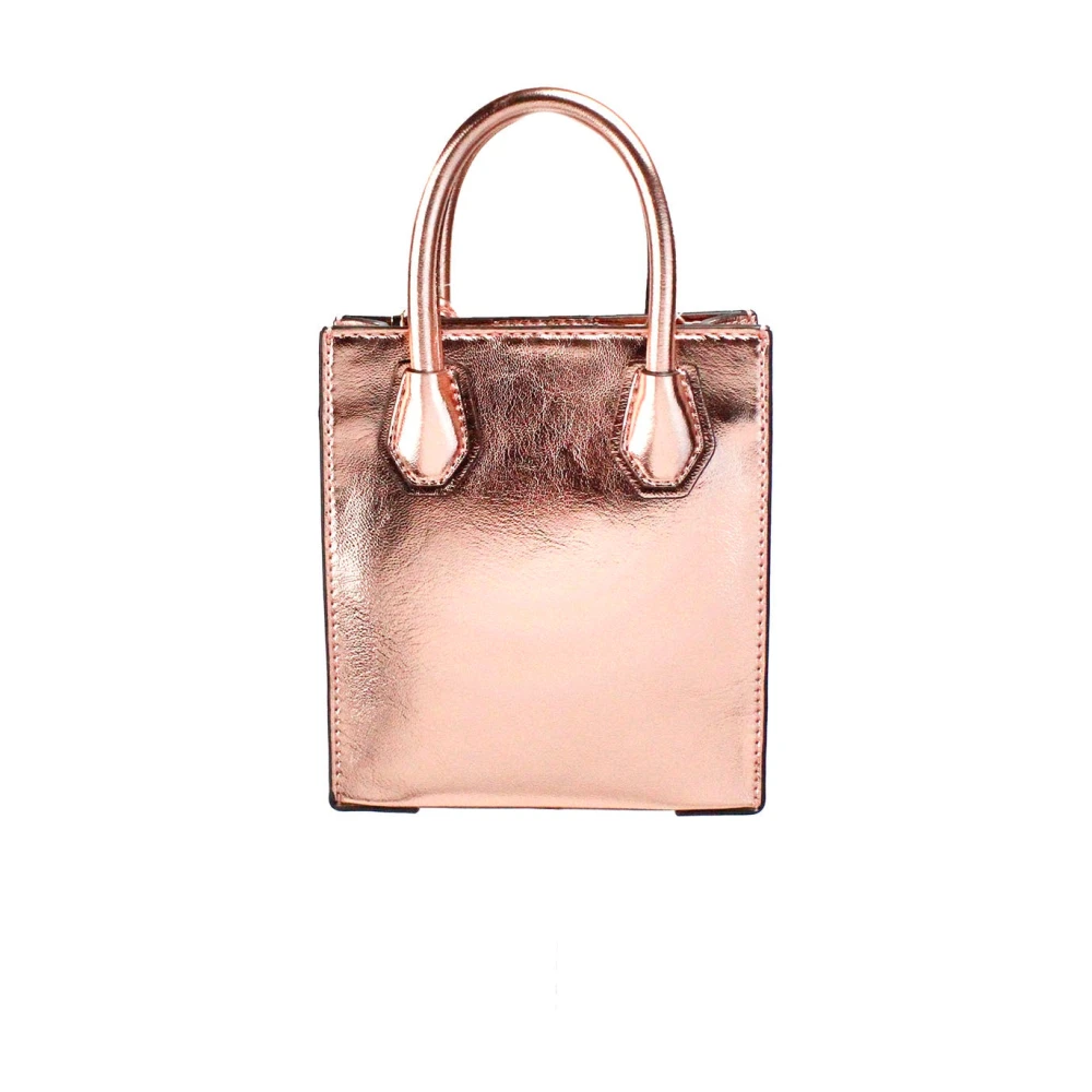 Michael Kors Primrose Metallic Crossbody Shopper Bag Pink Dames