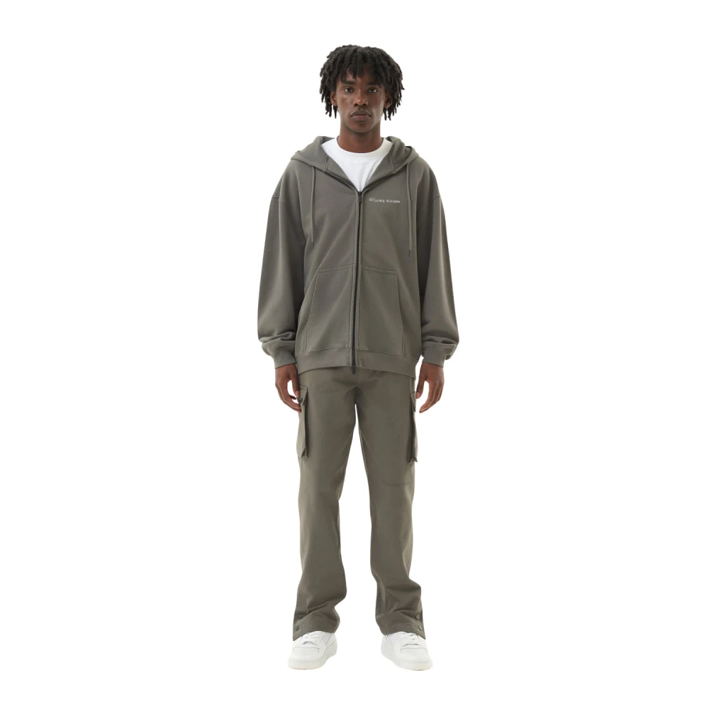 Filling Pieces Chrome Gebreide Zip Hoodie Green Heren