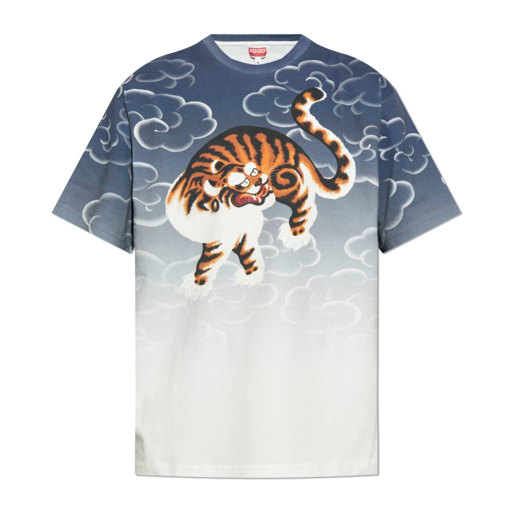 Kenzo T-shirt met print Blue Heren