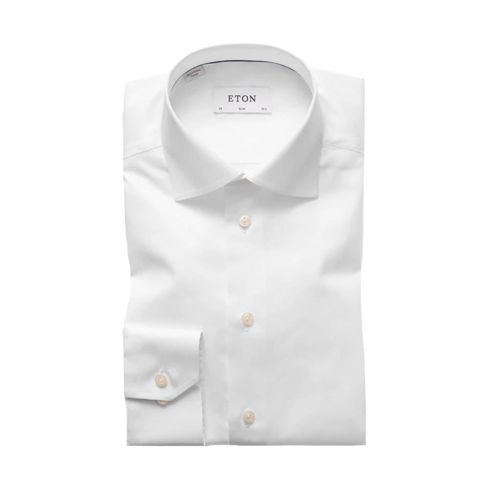 Eton Klassieke Witte Slim Fit Overhemd White Heren