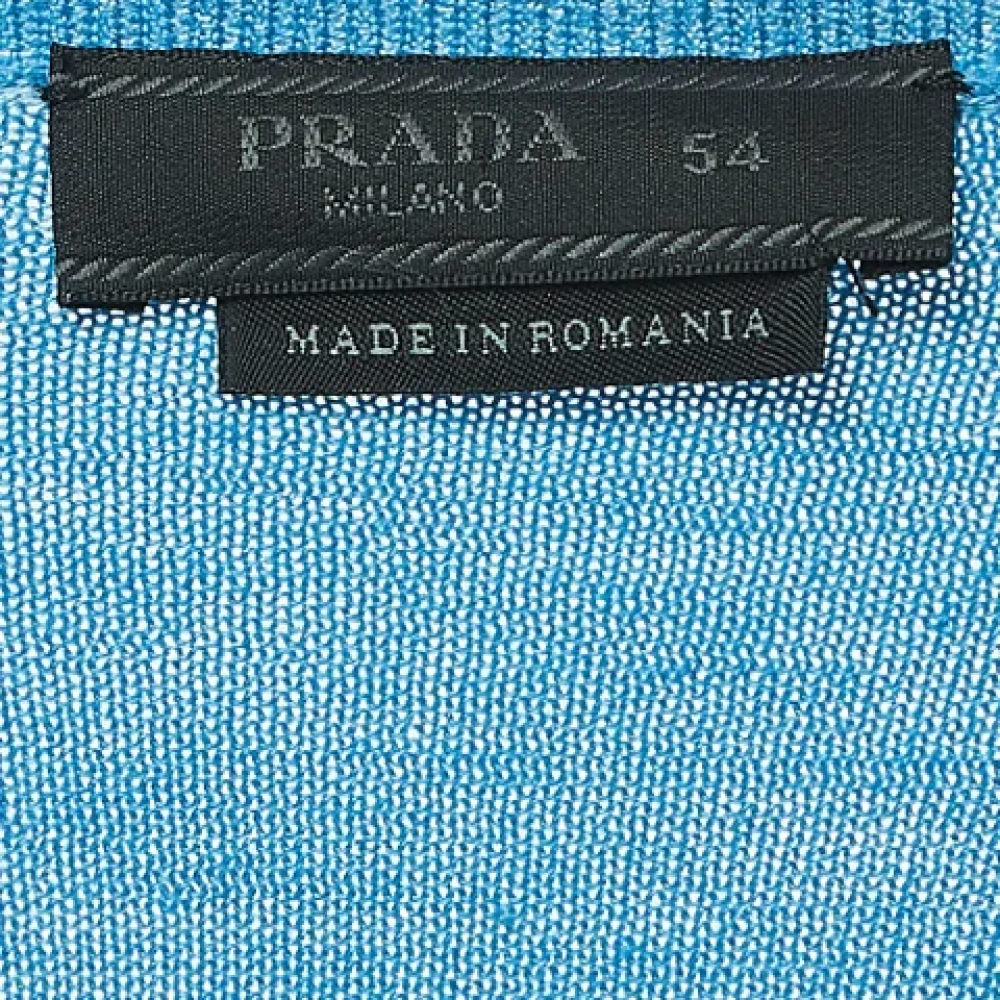 Prada Vintage Pre-owned Knit tops Blue Dames