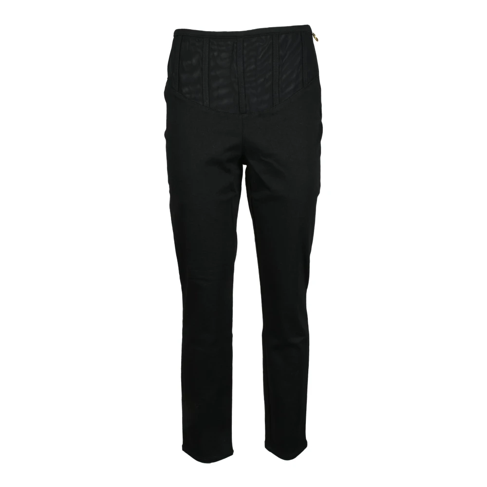 Pinko Katoenmix Slim Fit Broek Black Dames