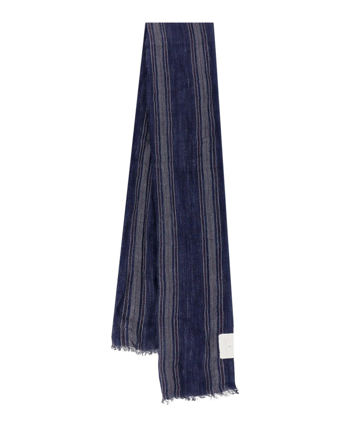 echarpe-bleue-a-rayures-a-franges
