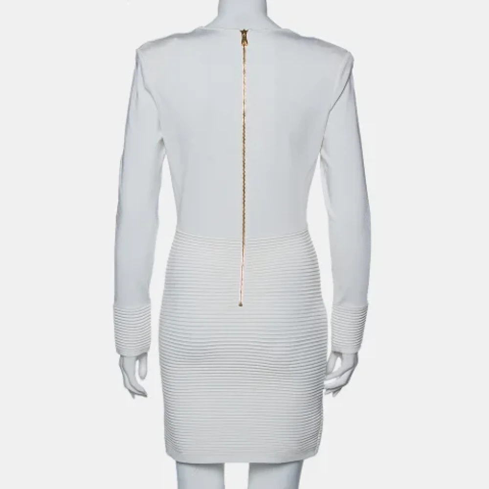 Balmain Pre-owned Knit dresses White Dames
