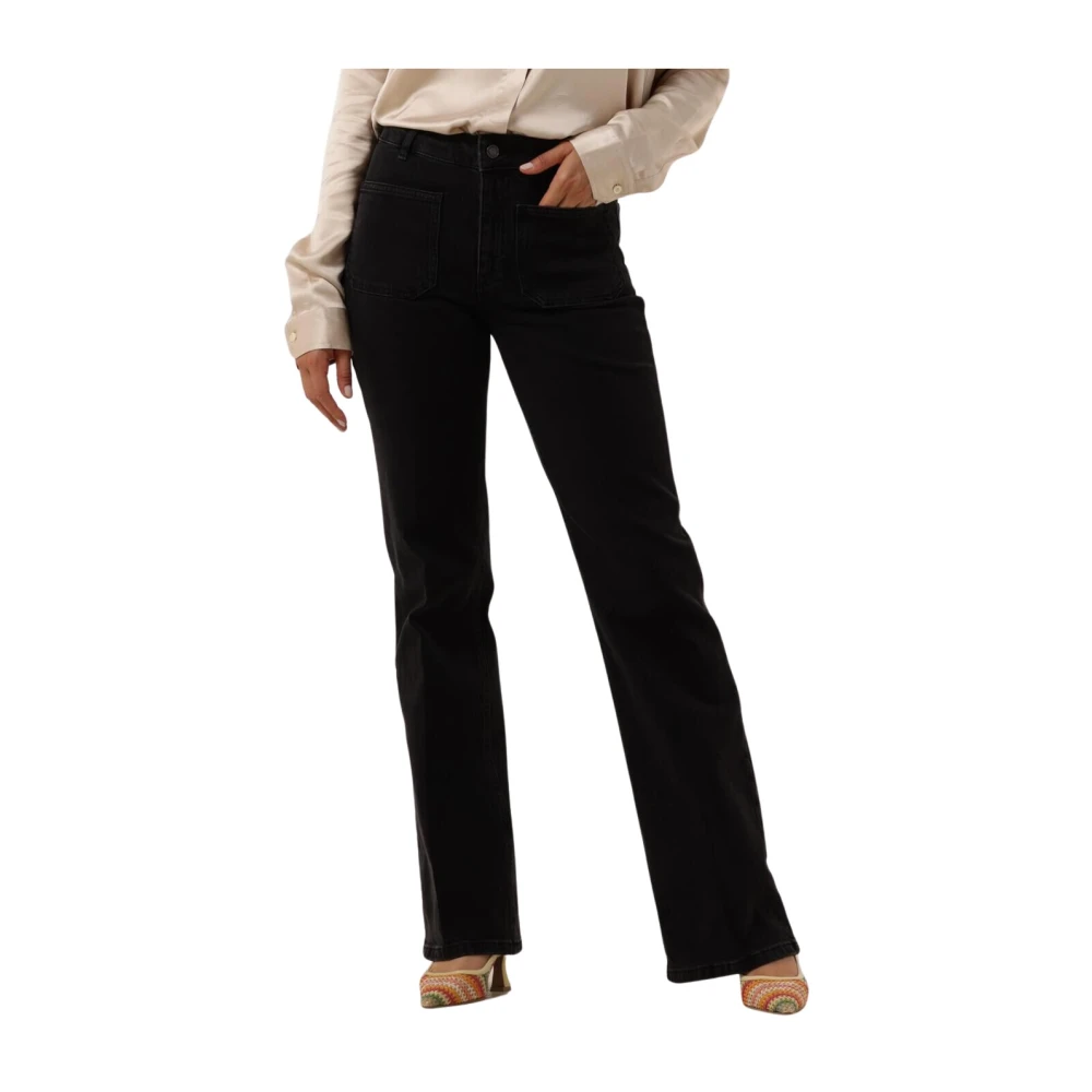 Vanessa Bruno Wijde Pijp Zwarte Broek Black Dames
