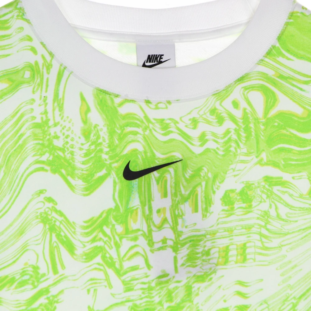 Nike Bedrukte Crewneck Sweatshirt Green Dames