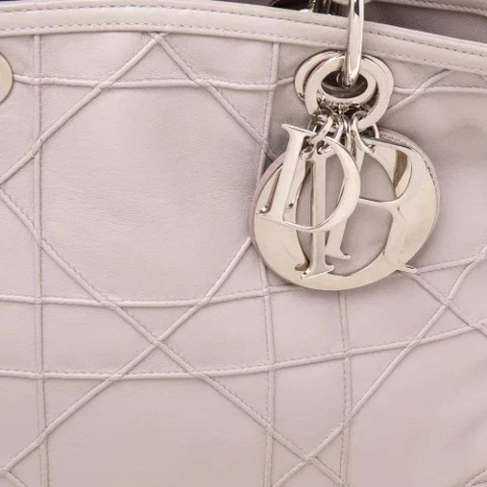 Dior Vintage Pre-owned Leather totes Purple Dames