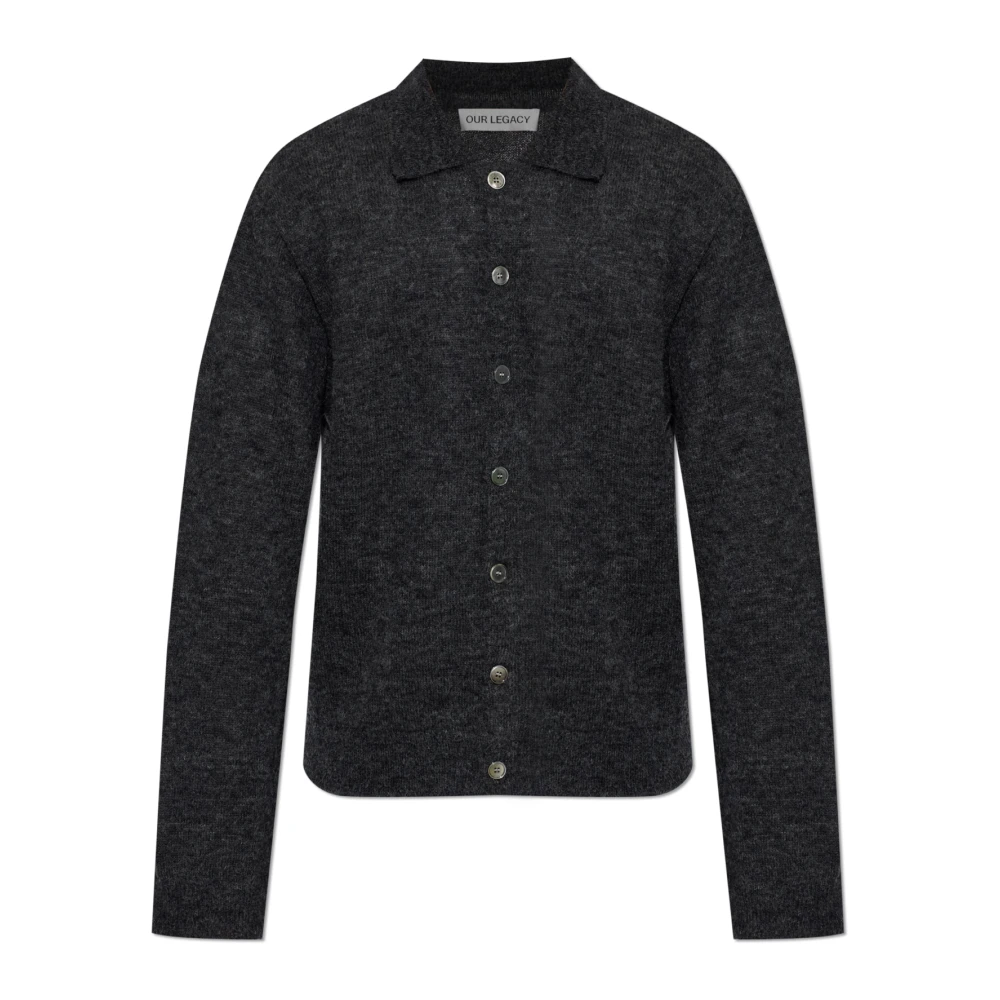 Our Legacy , Cardigans, Male, Gray, Xl, Evening Polo
