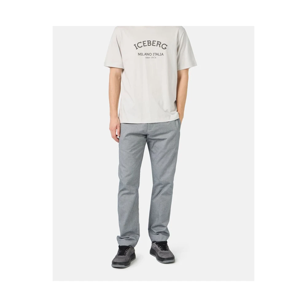 Iceberg T-shirt met ijsberglogo Gray Heren