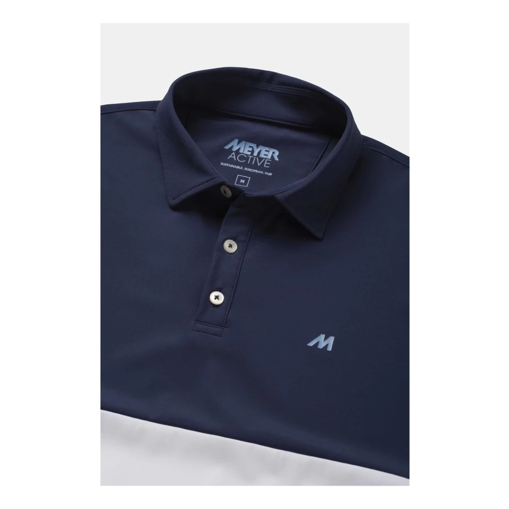 Meyer Justin Actieve Polo Shirt Blue Heren