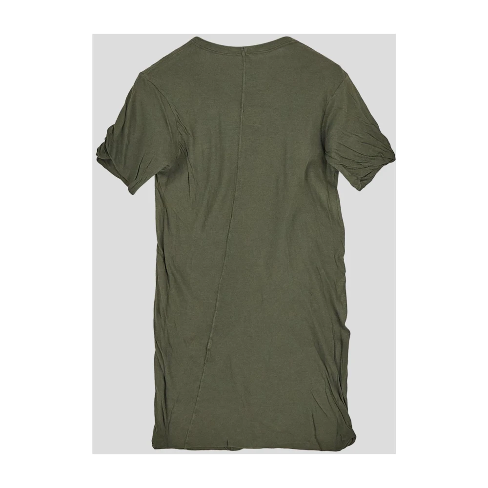 Rick Owens Double SS Katoenen T-Shirt Green Heren