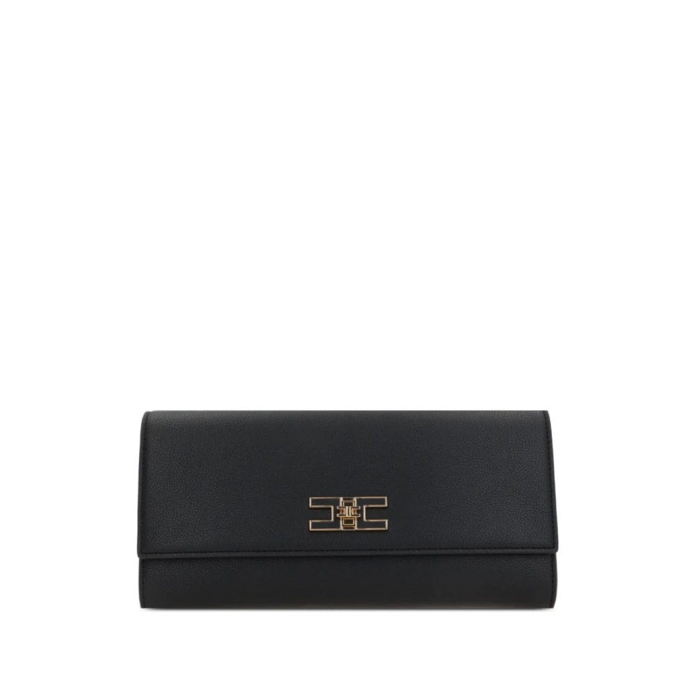 Elisabetta Franchi Elegant Nero Clutch Väska Black, Dam