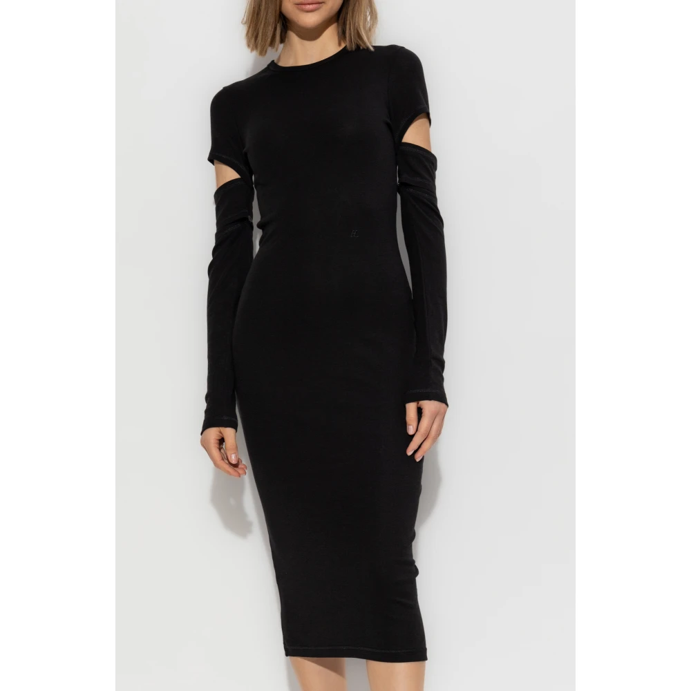 Helmut Lang Jurk met afneembare mouwen Black Dames
