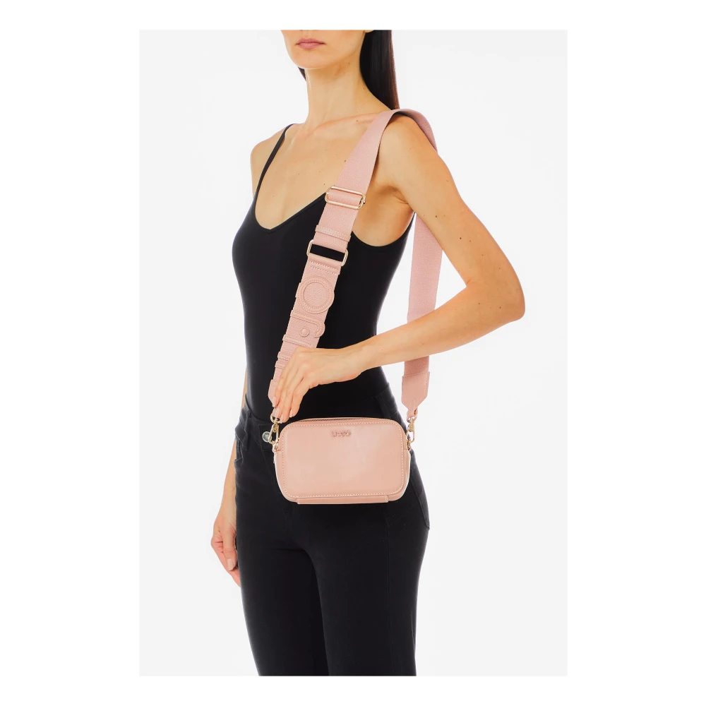 Liu Jo Roze Mini Logo Schoudertas Pink Dames