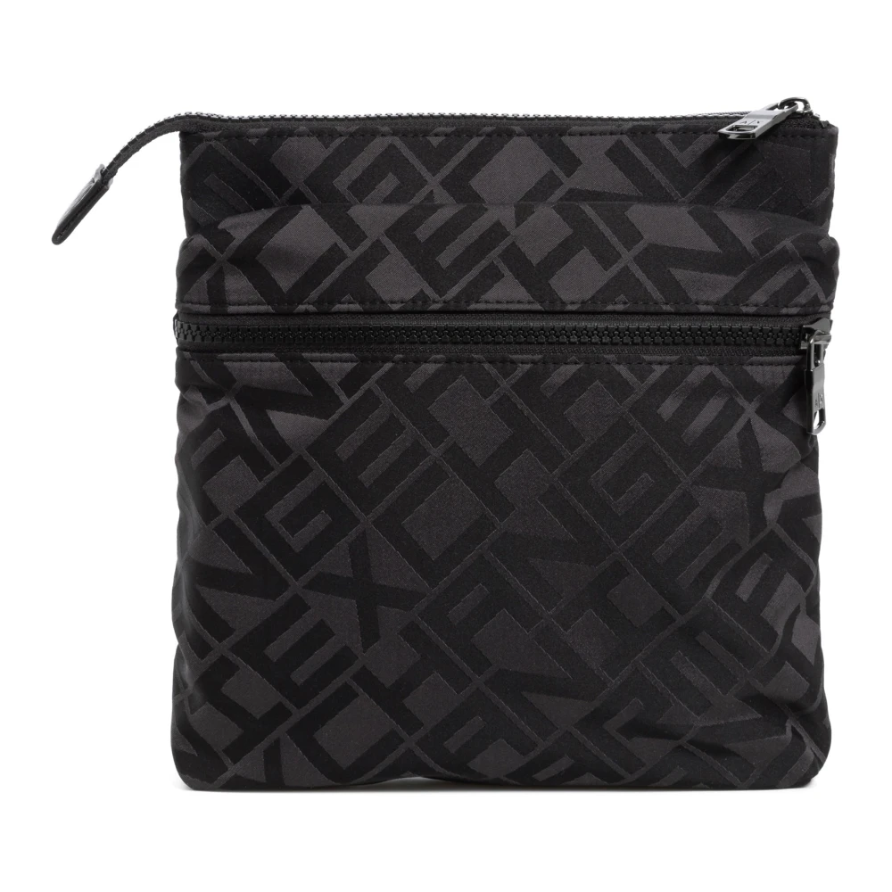 Armani Exchange Logo Crossbody Tas met Verstelbare Band Black Heren