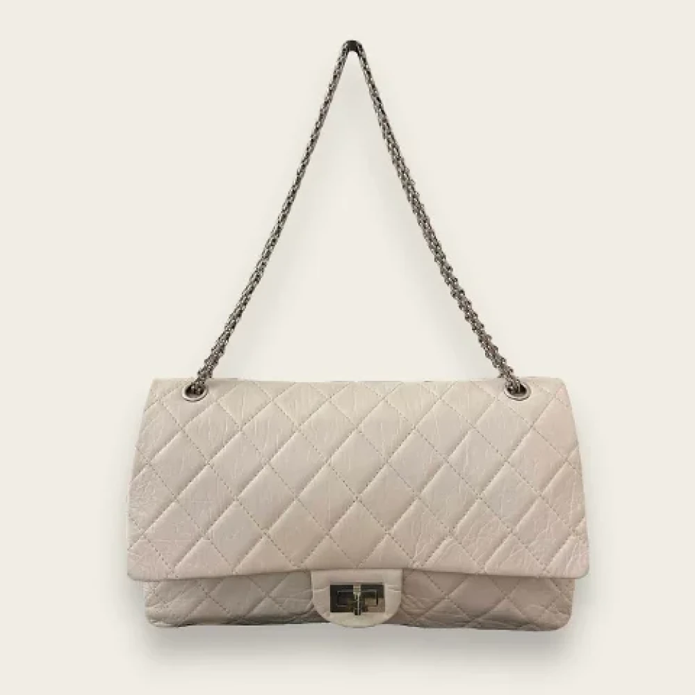 Chanel Vintage Pre-owned Leather chanel-bags Beige Dames