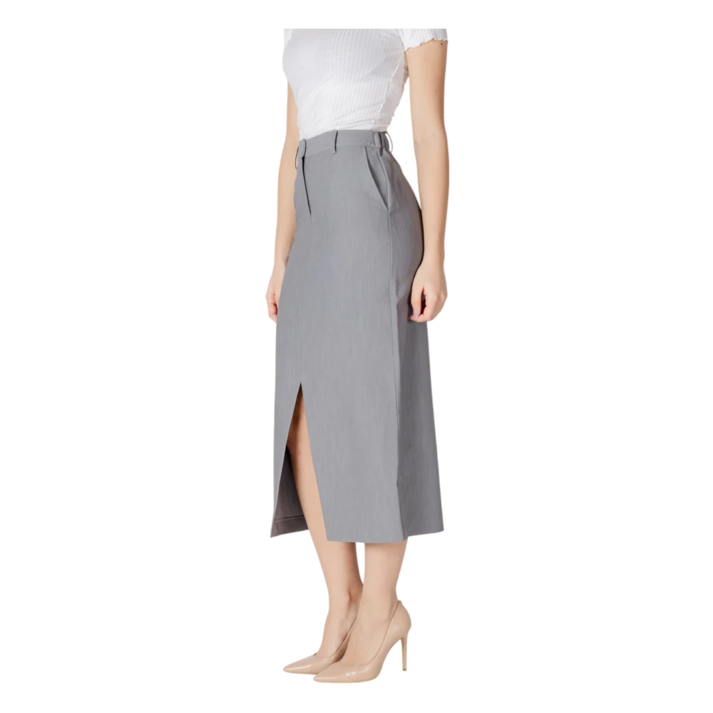 Ichi Dames Lange Jurk Collectie Gray Dames