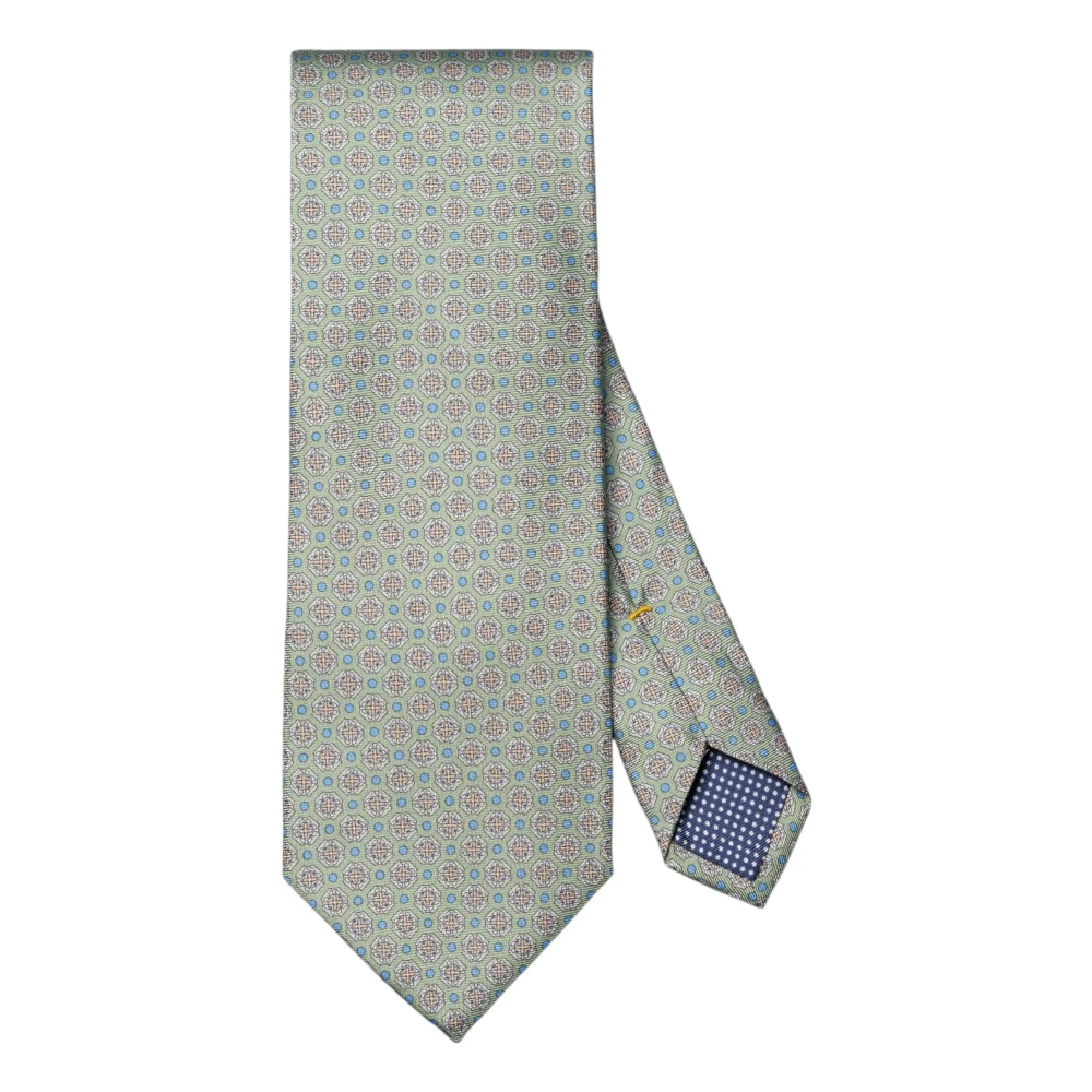 Eton Men's Green Ties, One Size, Silk Tie With Subtle Pattern