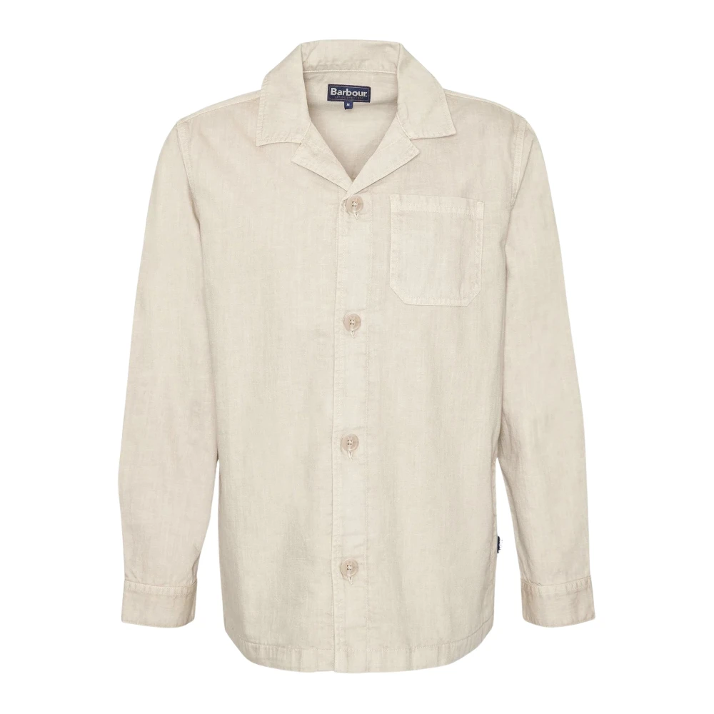 Barbour Linneskjorta med Reverskrage Beige, Herr