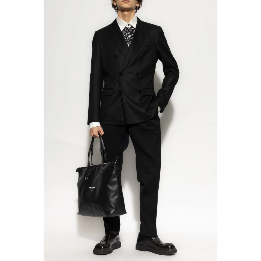 Dolce & Gabbana Overhemd met bloemenmotief Black Heren