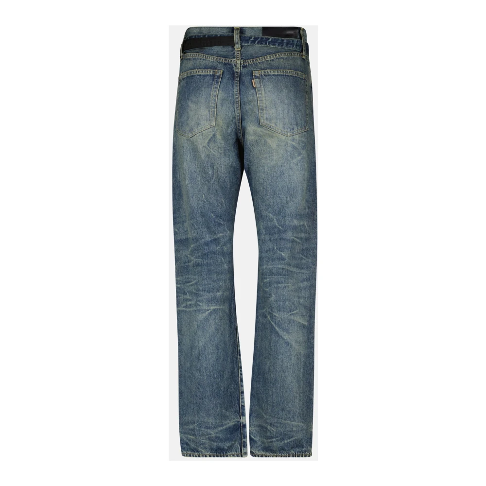 Sacai Straight Leg Jeans Beyondexx Blauw Blue Heren