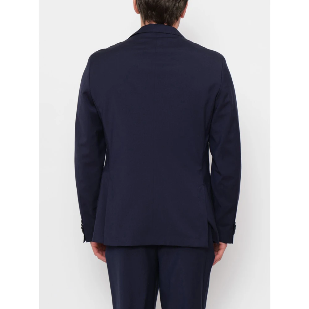 Hugo Boss Blauwe Wol Slim Fit Blazer Blue Heren