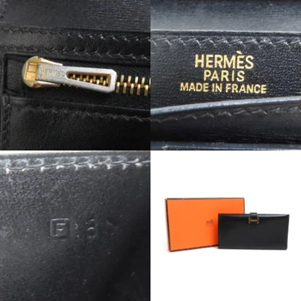 Hermès Vintage Pre-owned Canvas wallets Black Dames