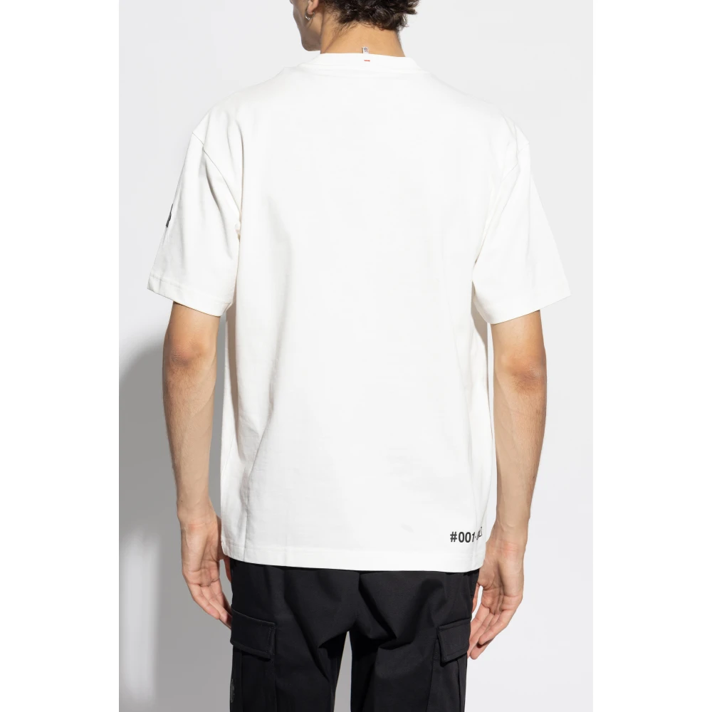 Moncler T-shirt met logo White Heren