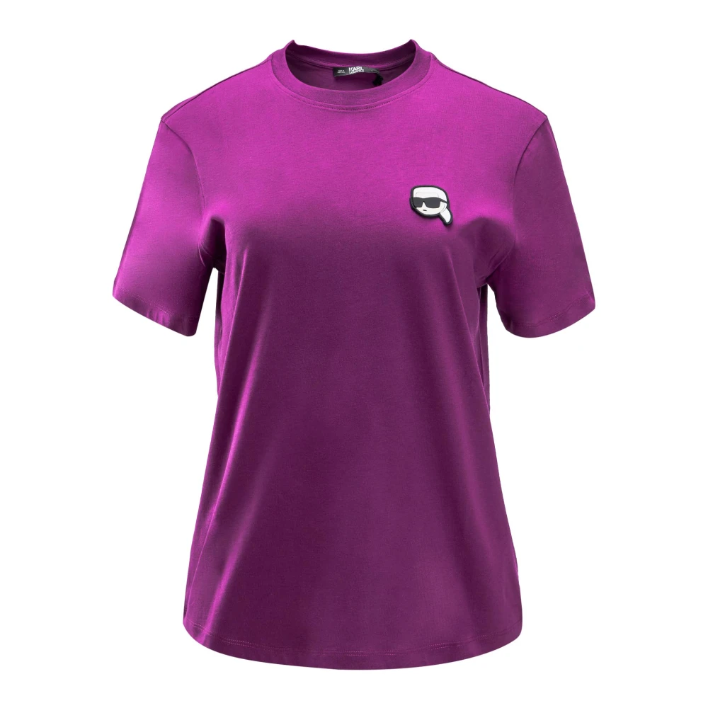 Karl Lagerfeld Dames T-shirt in paars katoen Purple Dames