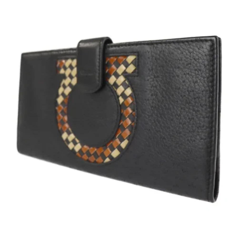 Salvatore Ferragamo Pre-owned Leather wallets Black Dames