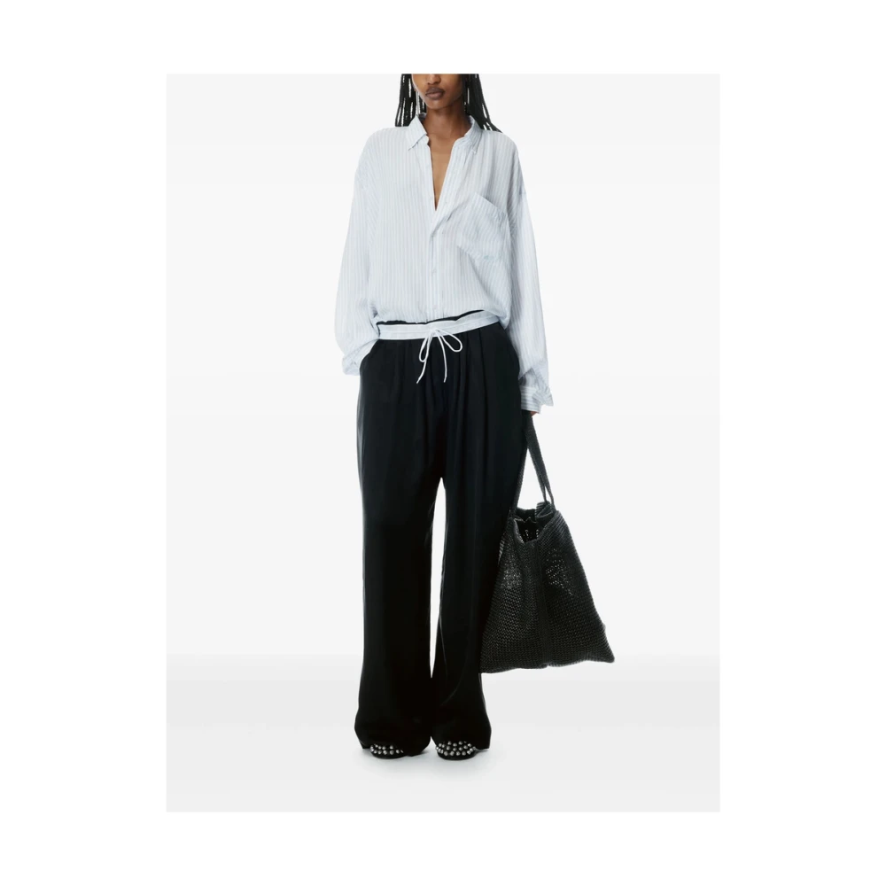 alexander wang Zwarte Logo In reliëf Stropdas Sluiting Tas Black Dames