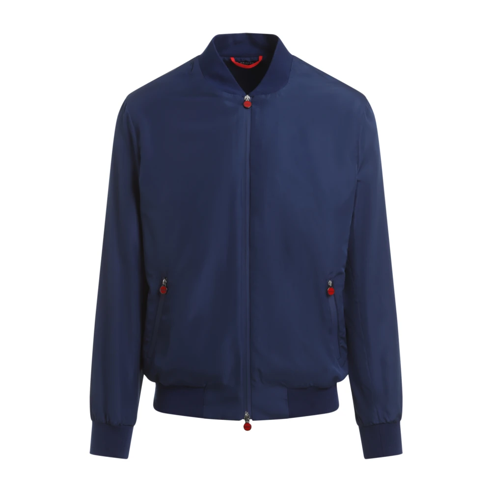 Kiton Blauwe Bomberjack voor Mannen Blue Heren