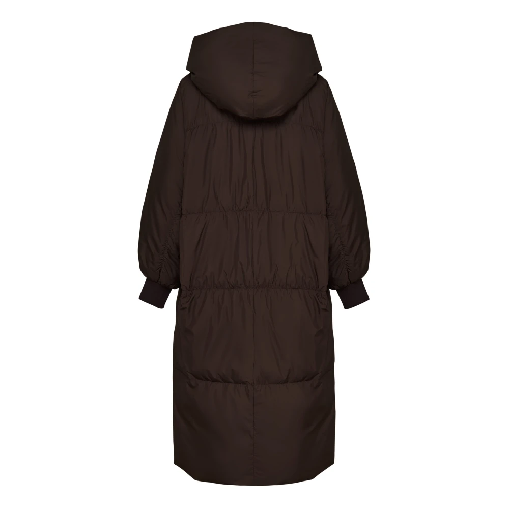 Cesare Gaspari Oversized Puffer Coat Chocolate Brown Dames