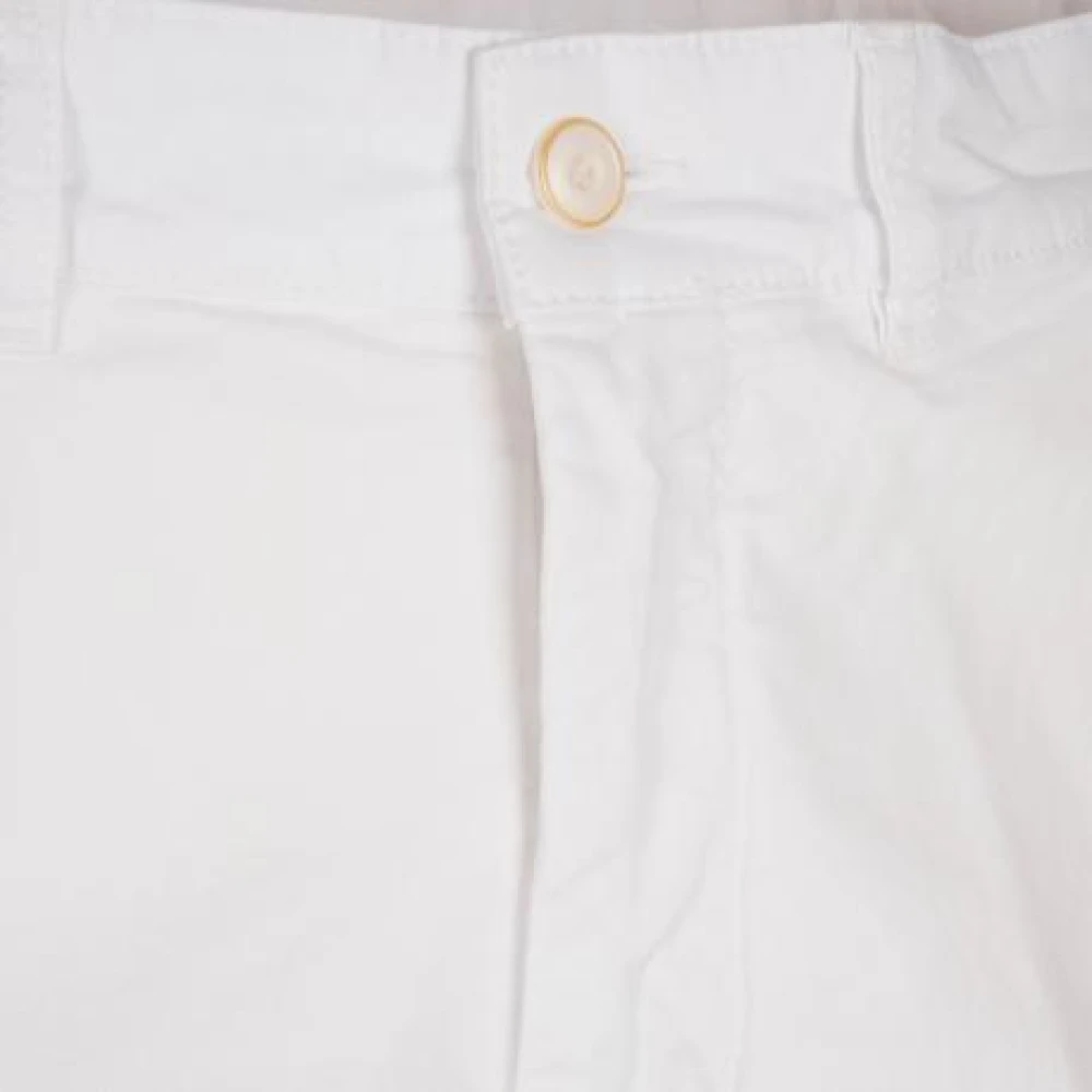 Harmont & Blaine Casual Bermuda Twill Cotton Shorts White Heren