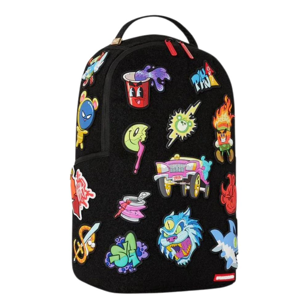 Sprayground Zwart Dlx-Special Velcro Patch Rugzak Black Unisex